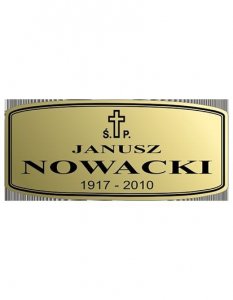 tabliczka na trumnę