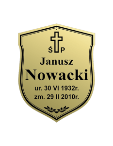 Złota tabliczka na trumnę 4