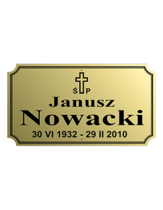 Złota tabliczka na trumnę 6